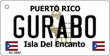 KC-2842 Gurabo Puerto Rico Flag Novelty Key Chain