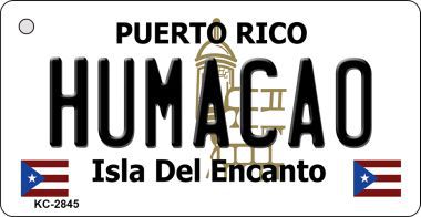 SMART BLONDE Humacao Puerto Rico Flag Novelty Aluminum Key Chain KC-2845