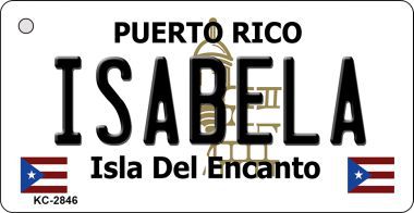 KC-2846 Isabela Puerto Rico Flag Novelty Key Chain