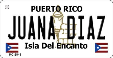 KC-2848 Juana Diaz Puerto Rico Flag Novelty Key Chain
