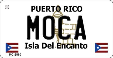 KC-2860 Moca Puerto Rico Flag Novelty Key Chain