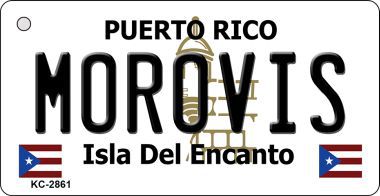 KC-2861 Morovis Puerto Rico Flag Novelty Key Chain
