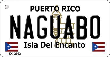 KC-2862 Naguabo Puerto Rico Flag Novelty Key Chain
