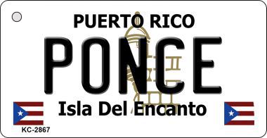 KC-2867 Ponce Puerto Rico Flag Novelty Key Chain