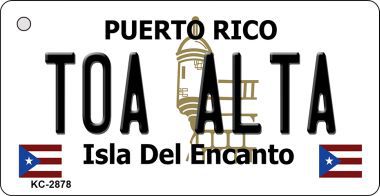 KC-2878 Toa Alta Puerto Rico Flag Novelty Key Chain
