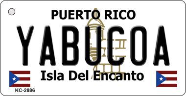 SMART BLONDE Yabucoa Puerto Rico Flag Novelty Aluminum Key Chain KC-2886