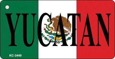 KC-3440 Yucatan On Flag Novelty Key Chain