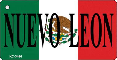 SMART BLONDE Nuevo Leon On Flag Novelty Aluminum Key Chain KC-3446