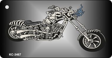 KC-3467 Chopper Skull Novelty Key Chain
