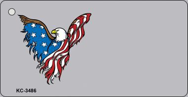 KC-3486 Patriotic Eagle OffSet Novelty Key Chain