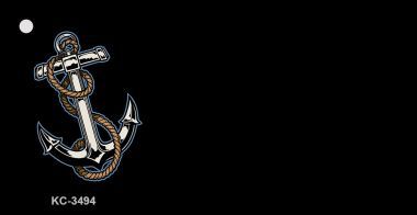 KC-3494 Anchor OffSet Novelty Key Chain