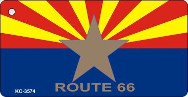 KC-3574 Arizona Flag Route 66 Novelty Key Chain