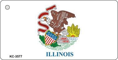 KC-3577 Illinois State Flag Novelty Key Chain