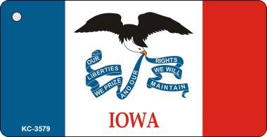 KC-3579 Iowa State Flag Novelty Key Chain