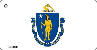 KC-3585 Massachusetts State Flag Novelty Key Chain