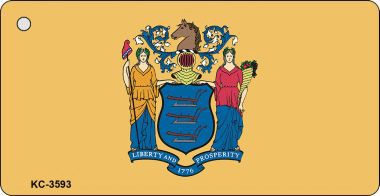 KC-3593 New Jersey State Flag Novelty Key Chain
