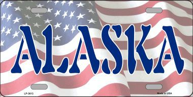 KC-3613 Alaska Patriotic State Novelty Key Chain