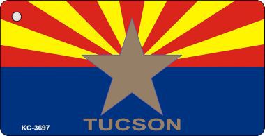 KC-3697 Tucson Arizona State Flag Novelty Key Chain