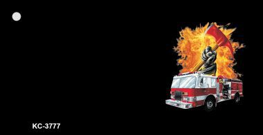 KC-3777 Fire Rescue OffSet Novelty Key Chain