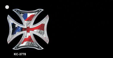 KC-3778 Patriotic Maltese OffSet Novelty Key Chain