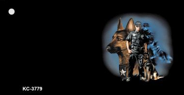 KC-3779 Police K-9 OffSet Novelty Key Chain