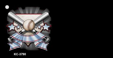 KC-3789 Baseball Banner OffSet Novelty Key Chain