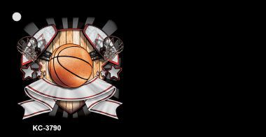 KC-3790 Basketball Banner OffSet Novelty Key Chain