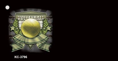 KC-3796 Volleyball Banner OffSet Novelty Key Chain