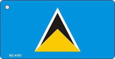 KC-4151 St. Lucia Flag Novelty Key Chain