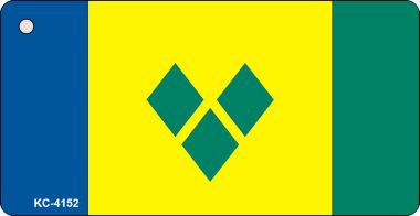 KC-4152 St. Vincent Flag Novelty Key Chain