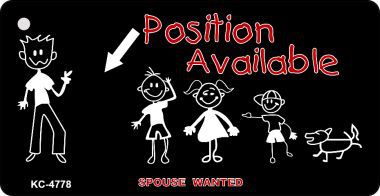 KC-4778 Position Available Wife Novelty Key Chain