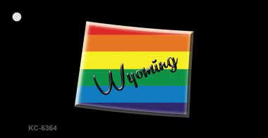KC-6364 Wyoming Rainbow State Novelty Key Chain