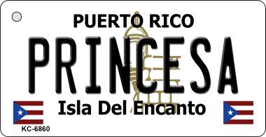 KC-6860 Princesa Puerto Rico Flag Novelty Key Chain