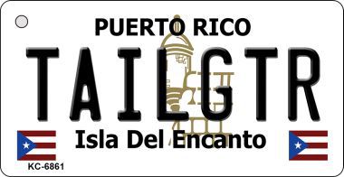 KC-6861 Tailgtr Puerto Rico Flag Novelty Key Chain