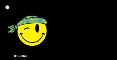 KC-3863 Peace Smiley OffSet Novelty Key Chain