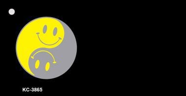 KC-3865 Yin Yang Smiley OffSet Novelty Key Chain