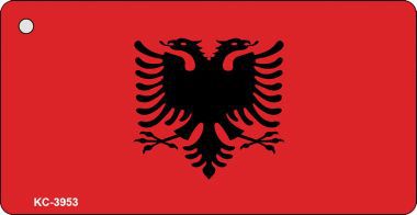 KC-3953 Albania Flag Novelty Key Chain