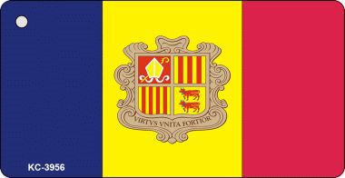 KC-3956 Andorra Flag Novelty Key Chain