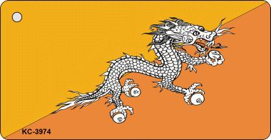 KC-3974 Bhutan Flag Novelty Key Chain