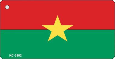 KC-3982 Burkina Faso Flag Novelty Key Chain