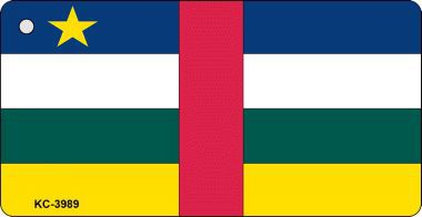 KC-3989 Central African Rep Flag Novelty Key Chain