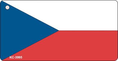 KC-3995 Czech Republic Flag Novelty Key Chain