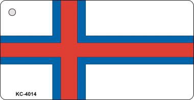 SMART BLONDE Faroe Islands Flag Novelty Aluminum Key Chain KC-4014