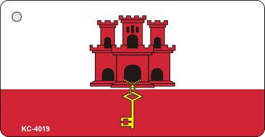 KC-4019 Gibraltar Flag Novelty Key Chain
