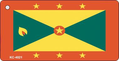 SMART BLONDE Grenada Flag Novelty Aluminum Key Chain KC-4021