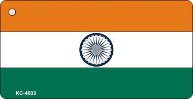 SMART BLONDE India Flag Novelty Aluminum Key Chain KC-4032