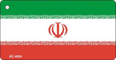 SMART BLONDE Iran Flag Novelty Aluminum Key Chain KC-4034