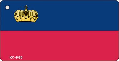 KC-4080 Liechtenstein Flag Novelty Key Chain