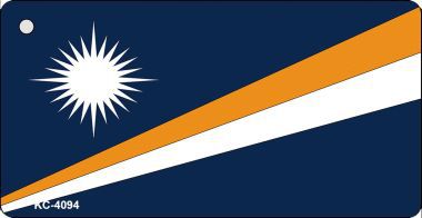 SMART BLONDE Marshall Islands Flag Novelty Aluminum Key Chain KC-4094