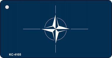 SMART BLONDE NATO Flag Novelty Aluminum Key Chain KC-4105